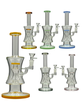 10 Inch Dual Beaker Straight Water Pipe | PuffBase